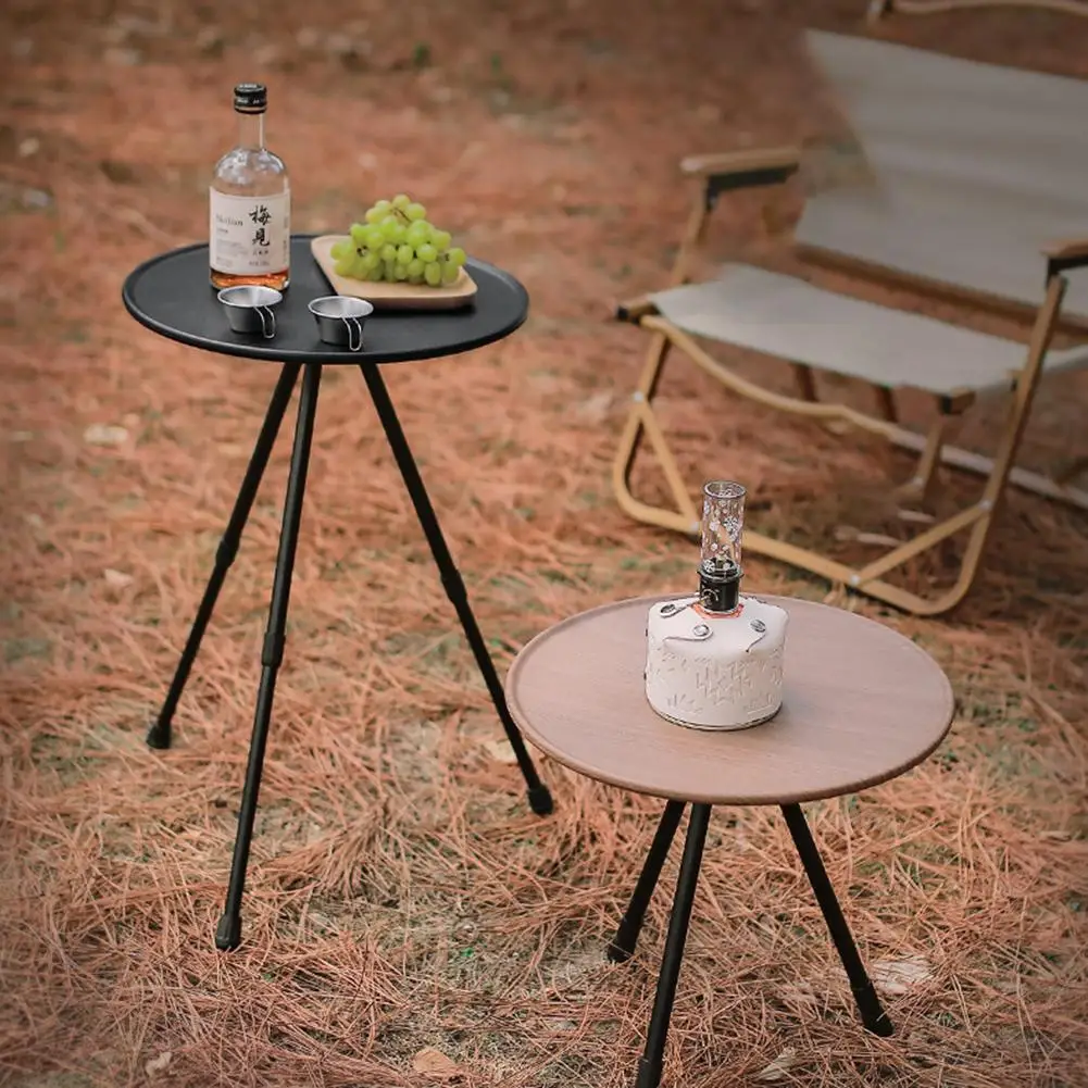 

1pc Folding Round Table Outdoor Portable Ultra-Light Liftable Aluminum Alloy Dining Table Camping Equipment