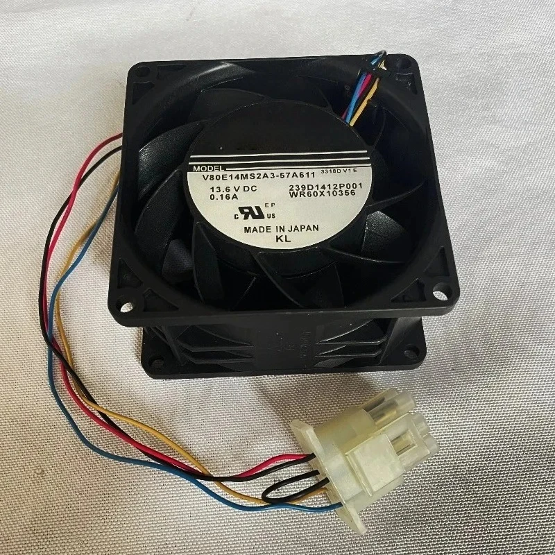 Brand New Original  For 8Cm V80E14MS2A3-57A611 8038 13.6V 0.16A 4Wire Cooling Fan Fast Delivery