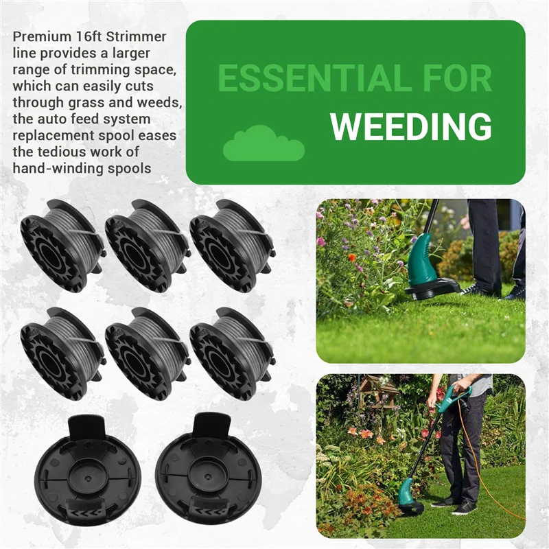

Strimmer Spool Replacement For , 8Pcs String Trimmer Spool Compatible With Cordless Grass Trimmer Art 23 SL-ABLI