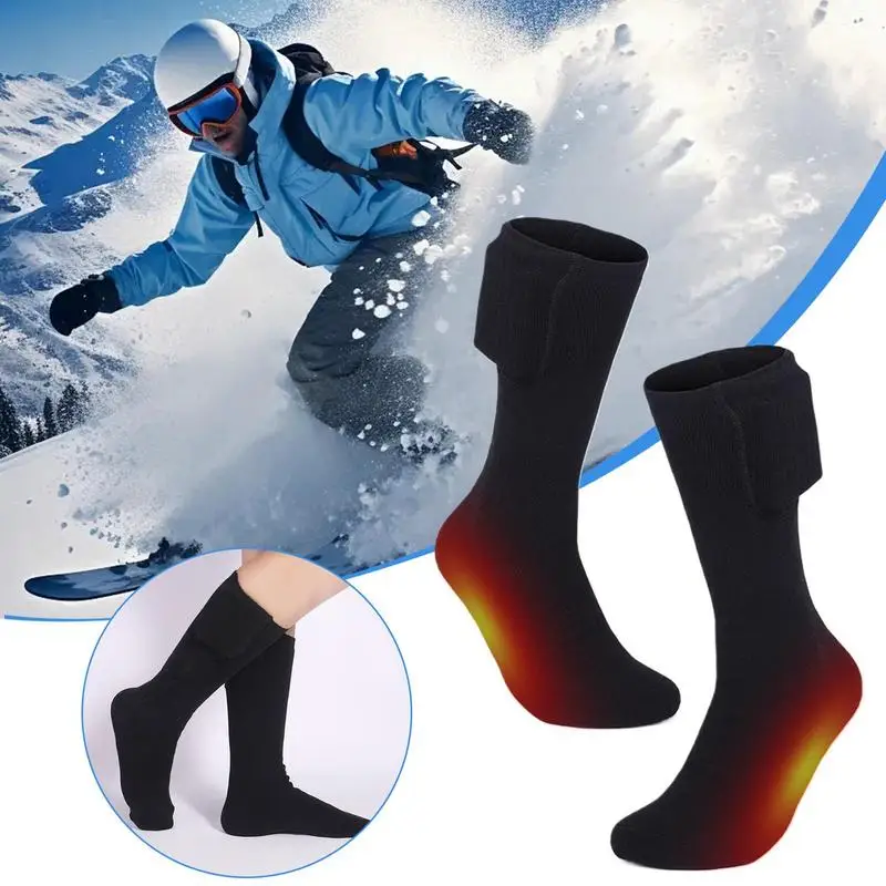 

USB Electric Heated Socks Ski Heating Socks Fast Heating Outdoor Sport Socks Thermal Foot Warmers For Camping Hiking No Battery