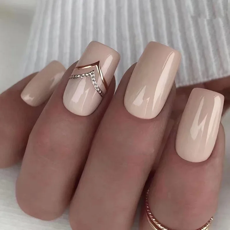 24pcs rosa Acryl gefälschte Nagel Set lange Ballett falsche Nägel Kunst wasserdichte Presse auf Nagels pitzen abnehmbare französische künstliche