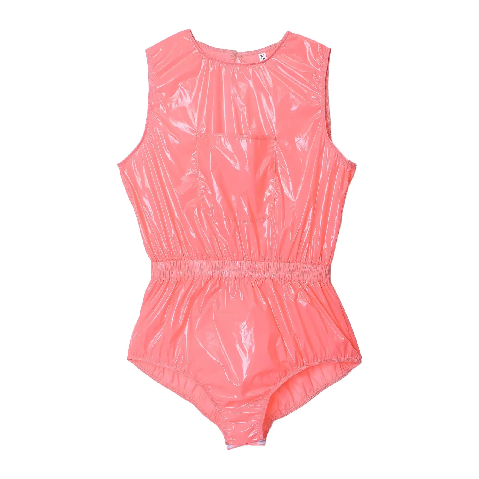 Women's Swimwear Waterproof Glossy Bodysuit Leak-proof Washable Diaper Cover Elderly Bedridden Special Needs Adaptive Jumpsuit