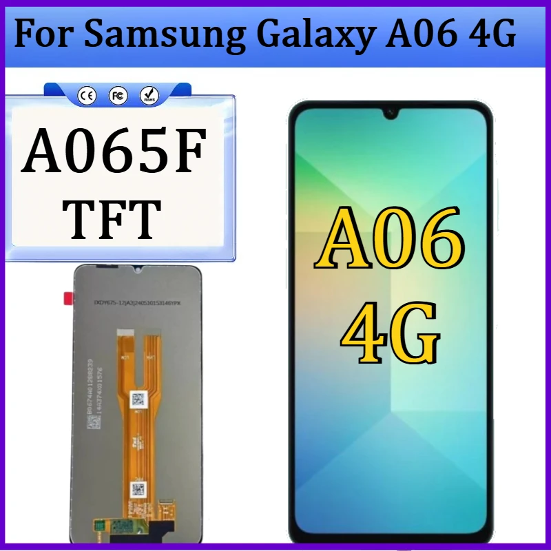 New TFT Screen For Samsung Galaxy A06 4G A065F LCD Display Touch Screen Digitizer Assembly LCD NO Frame Repair Parts
