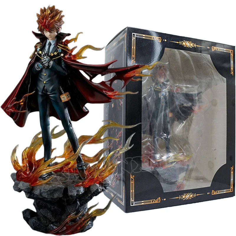 ¡34cm renacido! Figura de anime Tsunayoshi Sawada Katekyou Hitman ¡REBORN! Figura de acción Sawada Tsunayoshi, modelo de muñeca, juguete para regalo