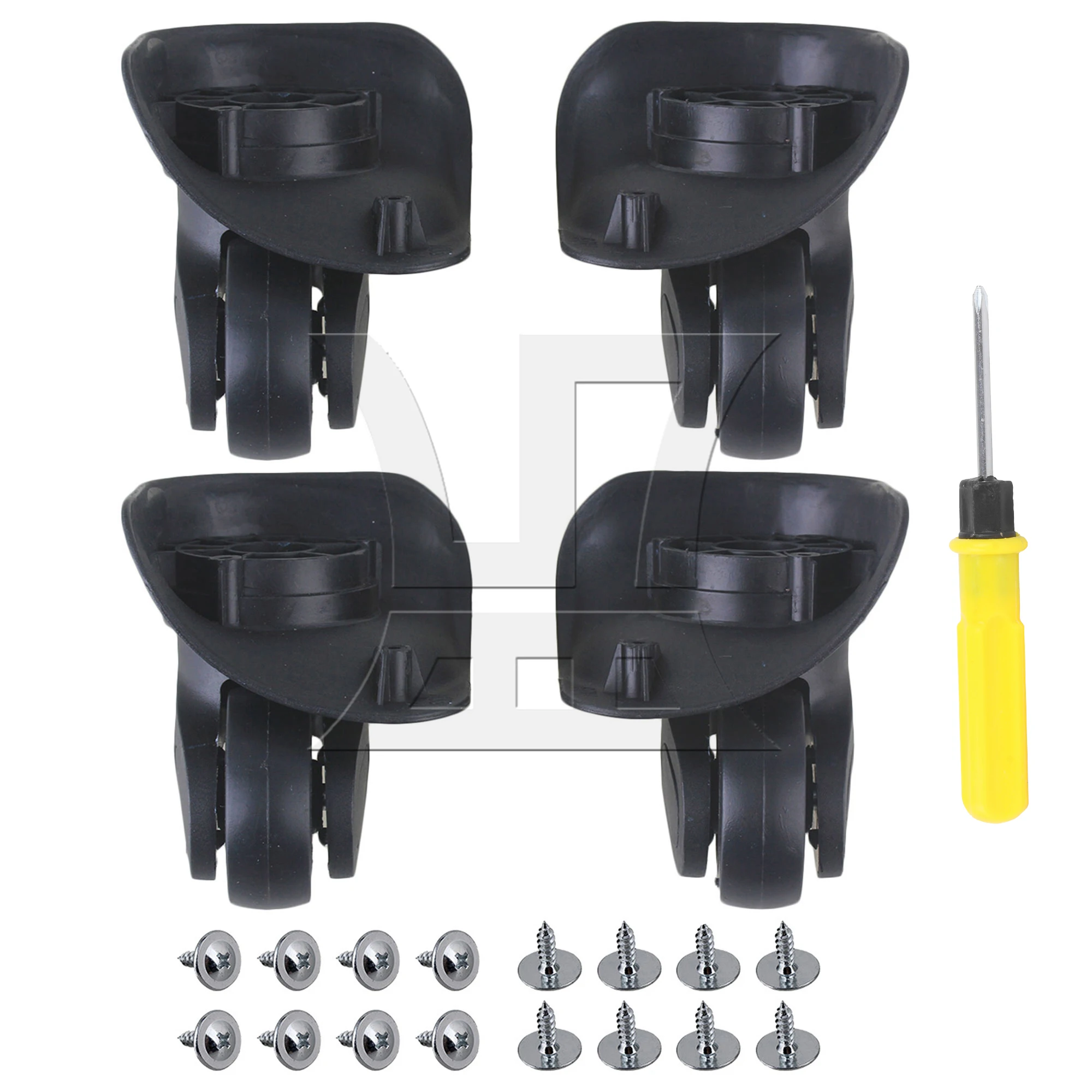 4Pcs W041‑2 Luggage Replacement Roller Wheels With Screws DIY Repair Parts Fit W024 W293 For Suitcase