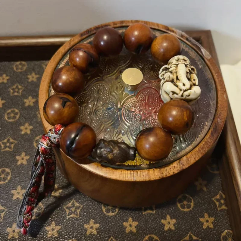 

Рога слона Бог усовершенствованные деревянные аксессуары браслет из бисера прокладка веревка подвесной орнамент доступ