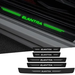 Leuchtende Auto Aufkleber für Hyundai Elantra Logo Sonate Santa Fe Genesis Tür schwelle Anti Scratch Aufkleber Schwelle Schutz folie