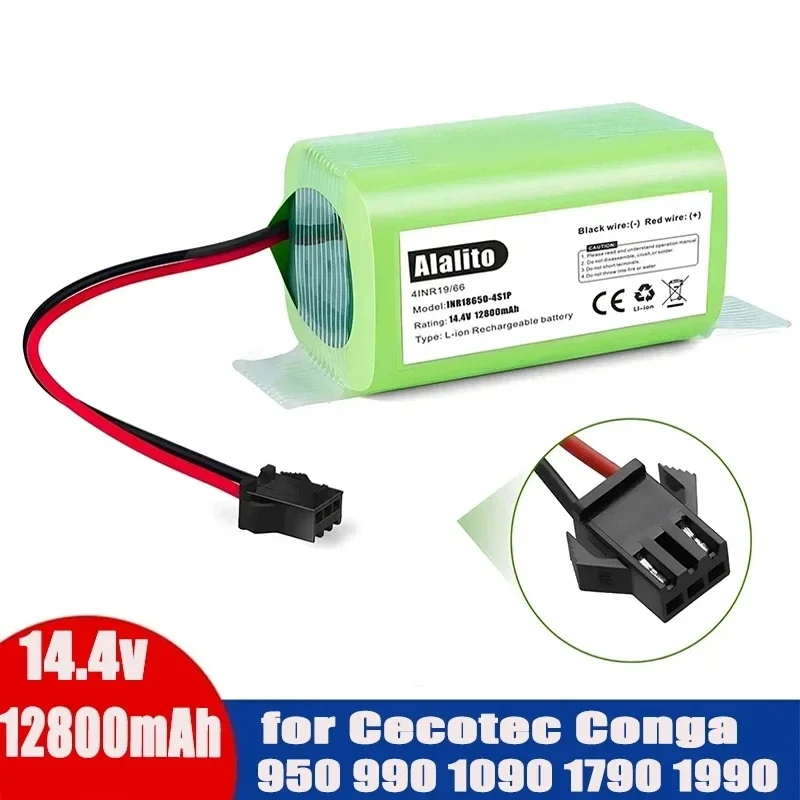 Batteria agli ioni di litio muslimex per Cecotec Conga Excellence 950 990 1090 Ecovacs Deebot DN621 601/605 Eufy RoboVac 35C Panda i7 V710