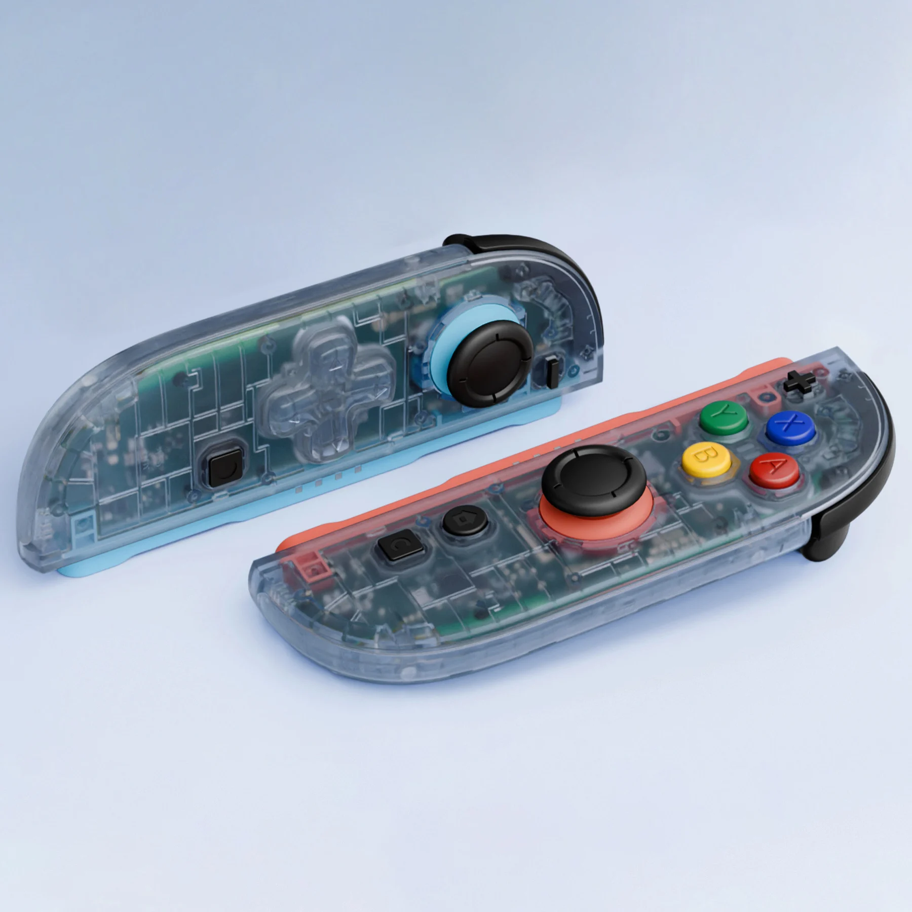 

eXtremeRate Essence Version Replacement Shell (D-Pad Version) w/Buttons for Nintendo Switch 2, for Joycon 2 - Clear Glacier Blue