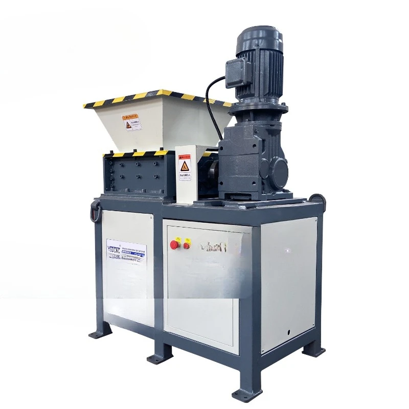 Double shaft shredder, waste plastic metal shredder