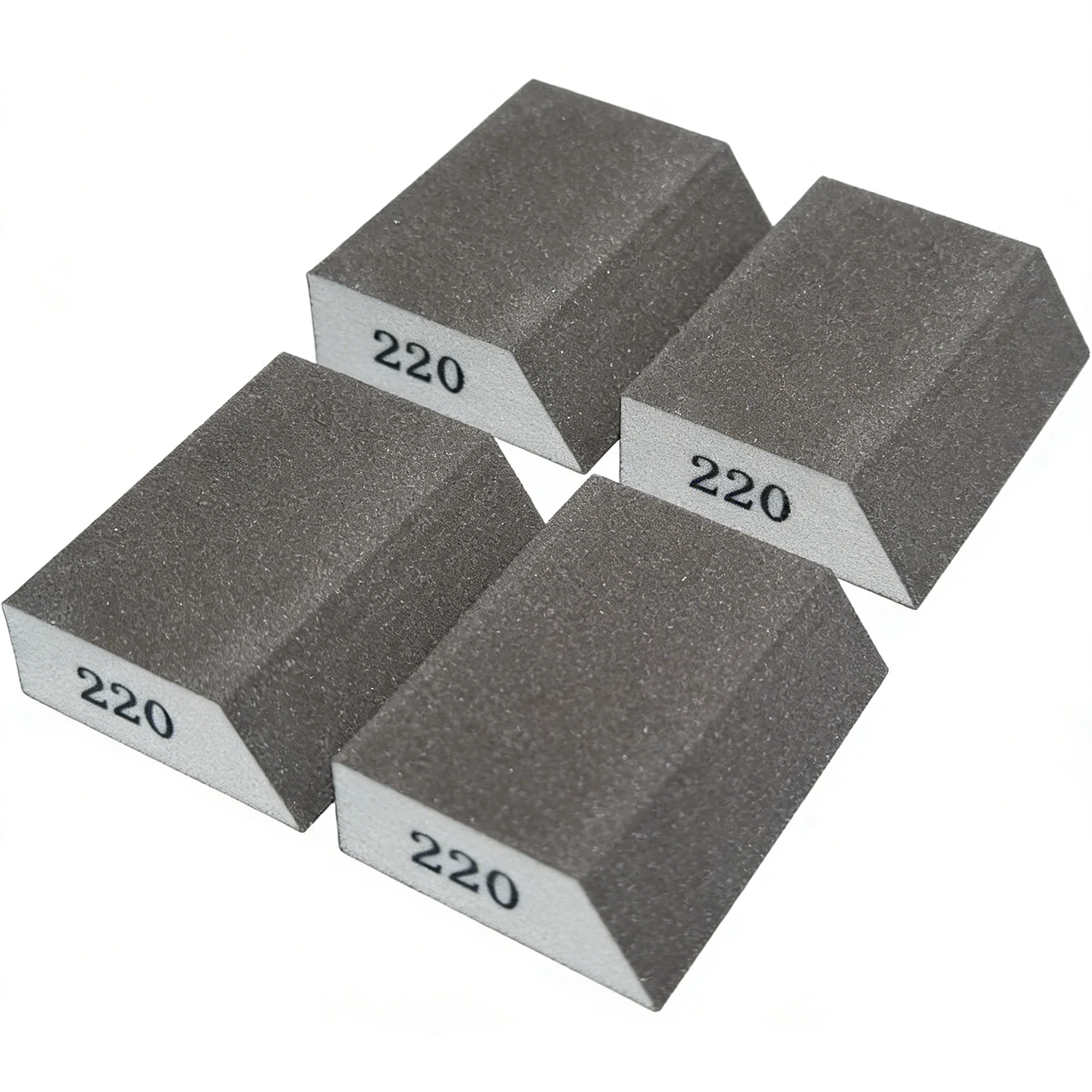 

4 Pack Single Angle Sponge Sanding Block, Washable & Reusable. For Wood, Drywall, Metal, Home Sanding.
