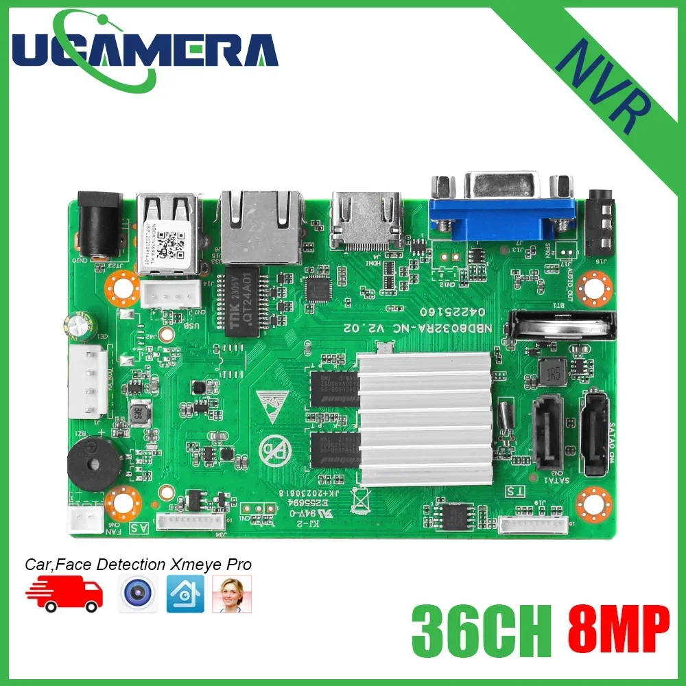 

Камера видеонаблюдения 36CH 32CH 16CH 4K H.265 NVR HD 3840*2160 выход 2 SATA HDD Автомобильная поддержка распознавания лица облако Xmeye Pro мобильное приложение мониторинг