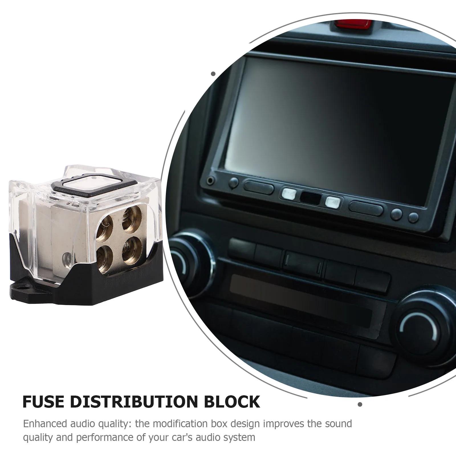 

Power Distribution Block Ground Distributor Cars Audio Amplifier Splitter Compact Flame Retardant Auto Fuse Block For