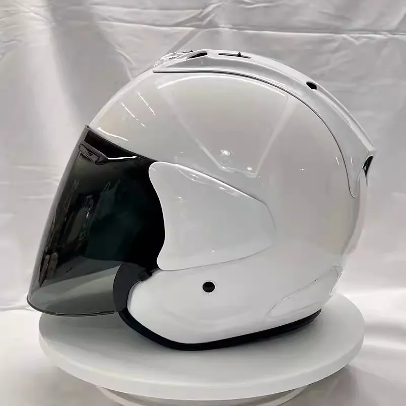 

VZ-RAM High Quality ABS Classic 3/4 Open Face Helmet,For Harley Motorcycle And Cruise Motorcycle Protection Helmets,Bright white