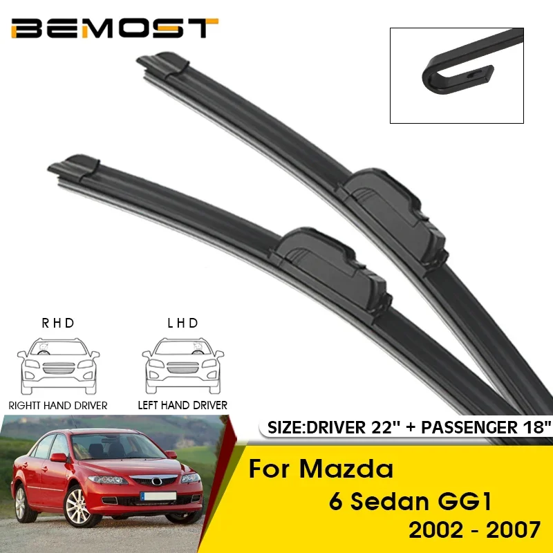 

Car Wiper Blades For Mazda 6 Sedan GG1 2002-2007 Windshield Windscreen Front Window Blades 22"+18" Car Accessories