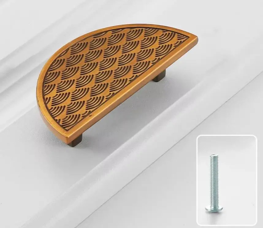 Brushed Gold Handle 97*47*23mm Elegant Cabinet Pull Stylish Drawer Pulls Traditional Craftsmanship For Home Renovation