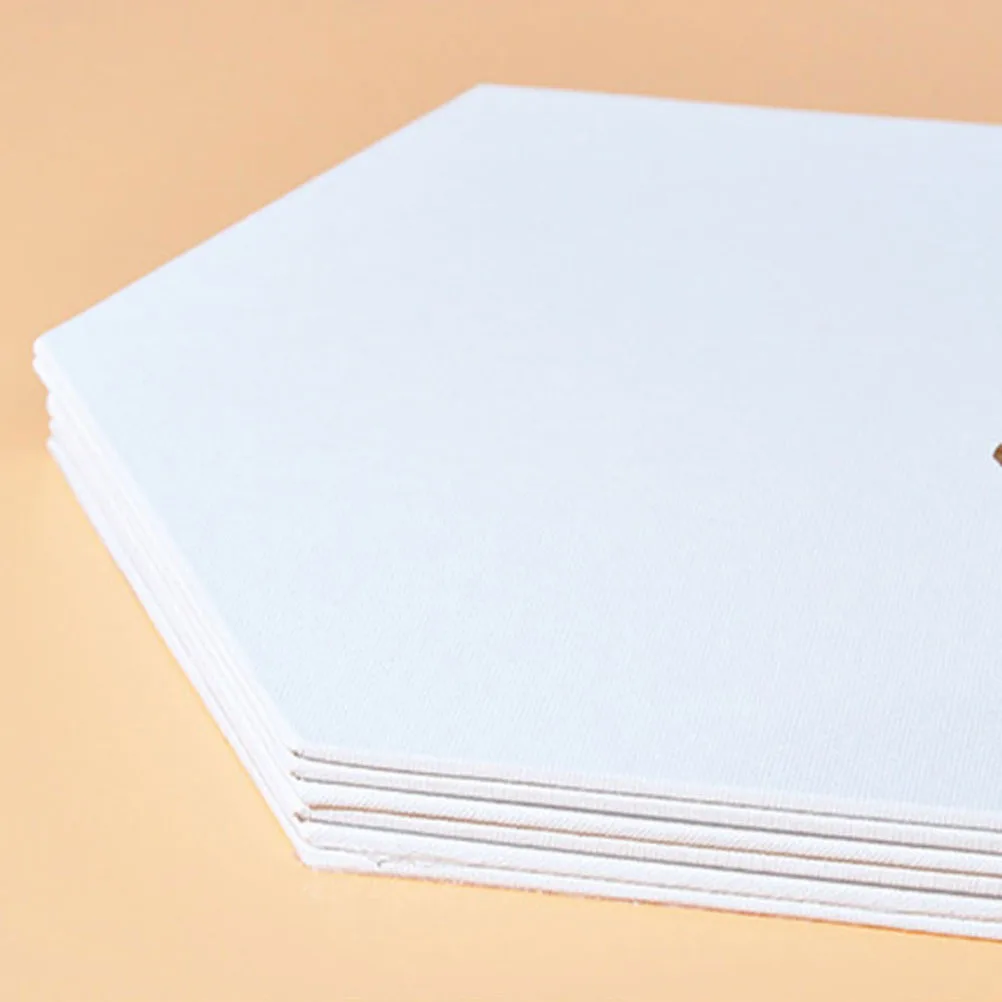 4Pcs Oil Painting Board Blank Sketchpad for Artists Hexagonal Design Cotton Panels Multi-Purpose Artist Paper Board Classroom