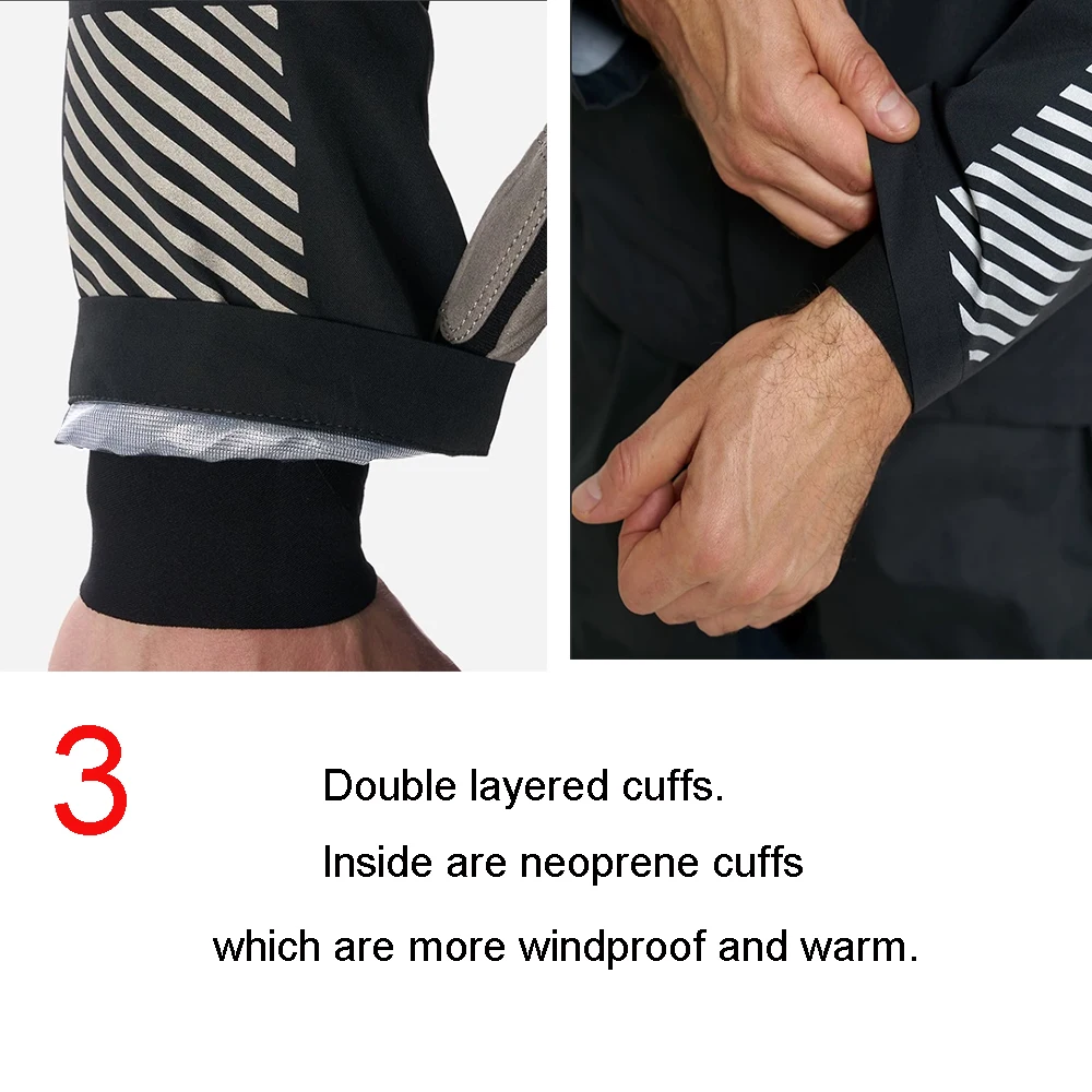Wasserdichte Windjacke für Herren, Outdoor-Sport-Hardshell-Jacke zum Angeln, Kajakfahren, Segeln, winddichter Regenmantel zum Bergsteigen – Detail 15