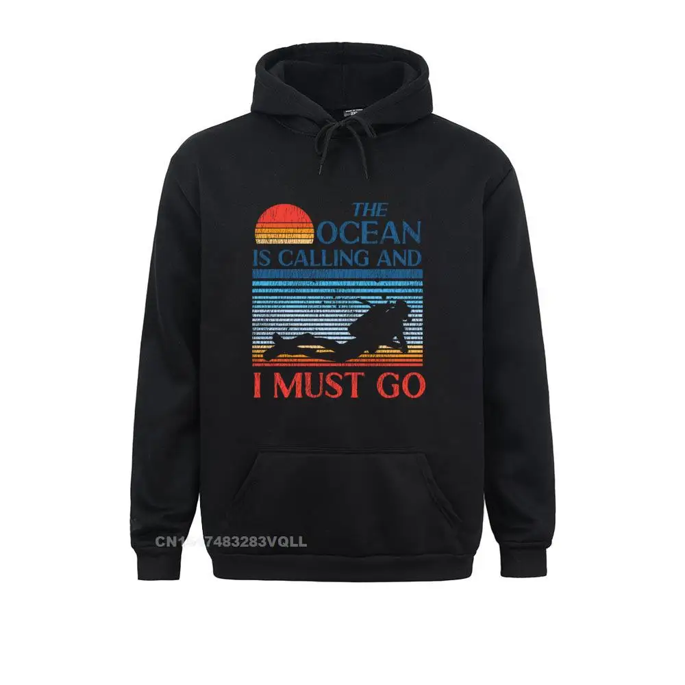 

Scuba Diving The Ocean Is Men Sweatshirts Design Long Sleeve Hoodies Discount Fitness Sportswears