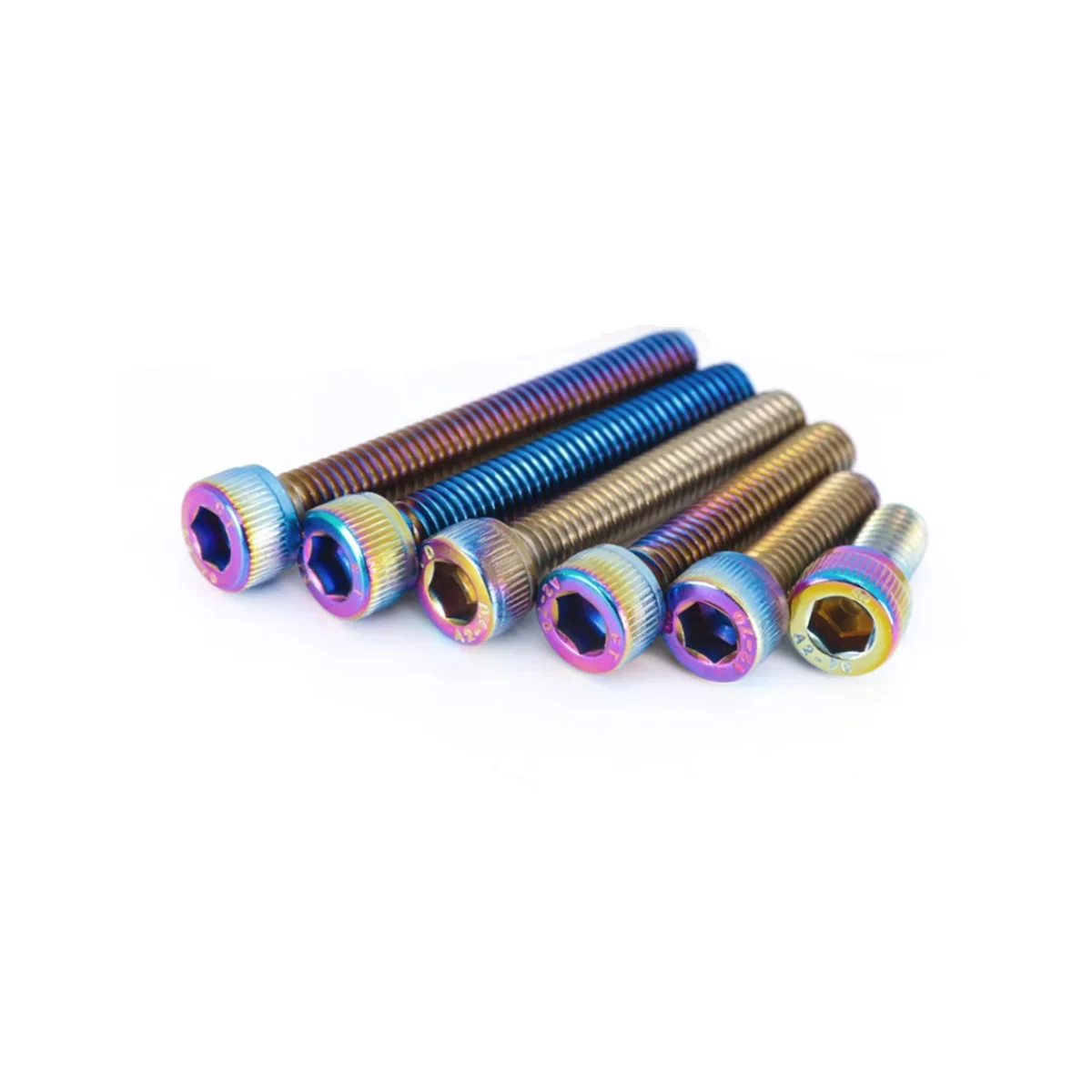 Paslanmaz çelik bardak kafası altıgen renkli modifiye evrensel vida/yakıt depo kapağı renkli cıvata M4-M8