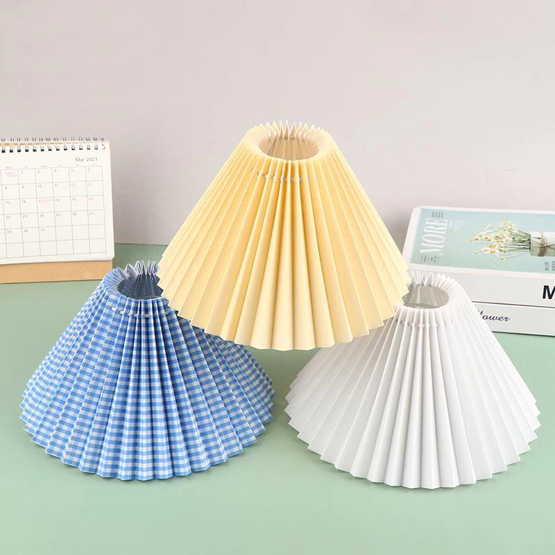 Japanese Style Pleated Lampshade Pleats Cover DIY Table Lamp Desk Lamp Standing Lights Covers Suitable for Lamp Holder