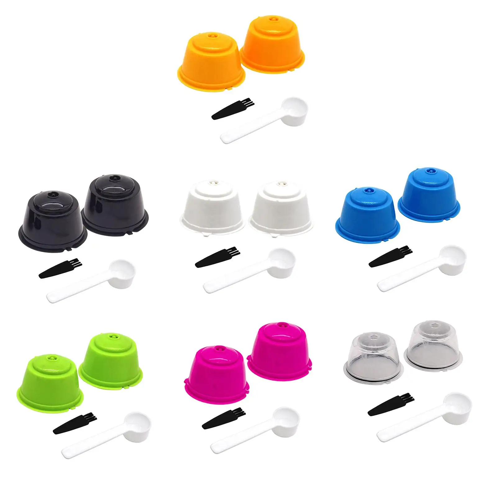 2 шт. фильтры для кофе с чистящей щеткой DIY многоразовые корзины для фильтров Замена стручков для кухни, дома, кафе, подарки