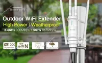 2025 Wavlink High Power AC1200 Outdoor Waterproof Wireless WiFi Repeater AP/WiFi Router Dual Dand 5G Long Range Extender Antenna