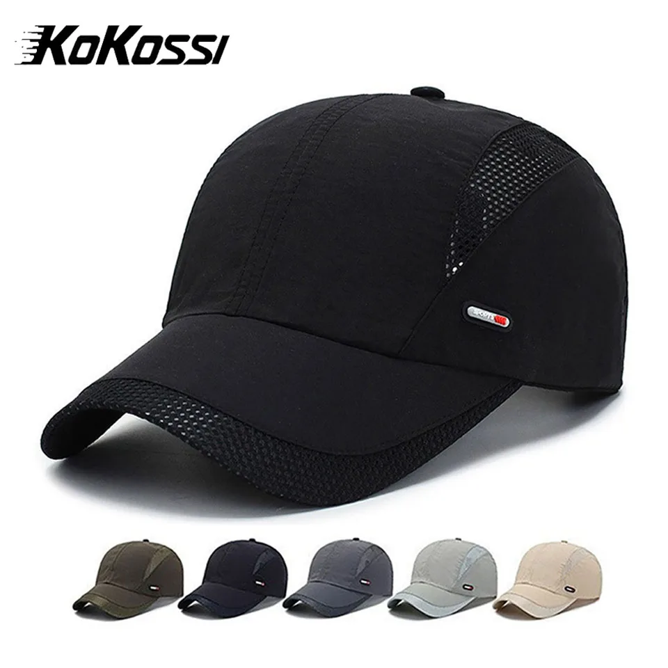 

KoKossi Summer Outdoor Sports Cap Quick Drying Outdoor Sun Hat Adjustable Breathable Golf Fishing Baseball Cap For Men Women