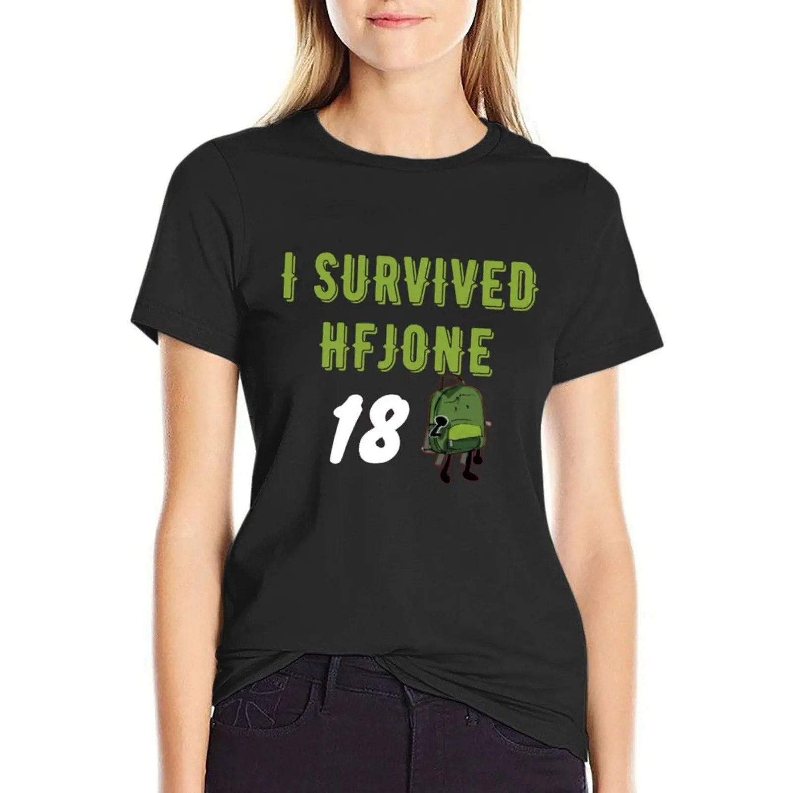 

I survived hfjONE T-Shirt plain animal prinfor summer top funny t shirts for Women