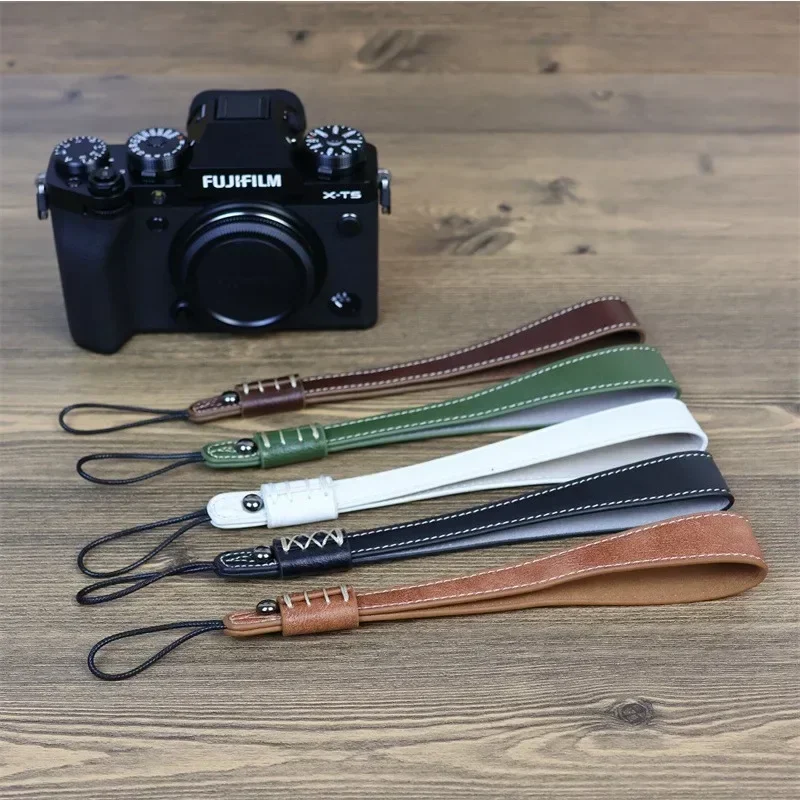 

Camera Wrist Strap for Fuji Xt30 Xs10 Xt5 Micro Single Camera for Canon Eosm200 M50 Leather Lanyard Rope Hanging Accessories