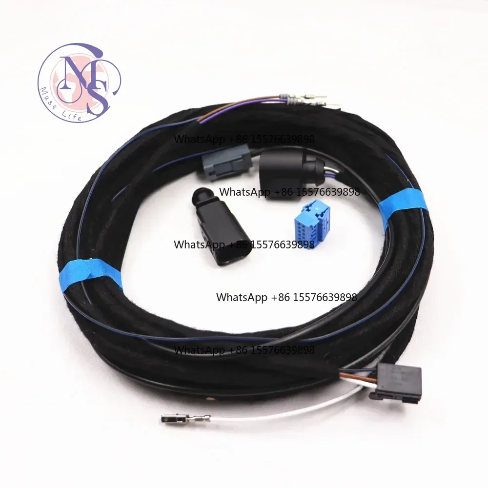 1Set Flip Rear View Camera & Wiring Harness 5GG827469, Trunk Emblem RVC Camera Auto Part