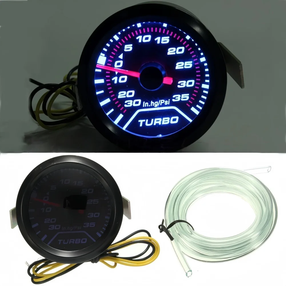 

LED Turbo Boost Gauge 52MM for Car Modification 12V ABS Pressure Meter for Monitoring and Measuring Turbo Pressure