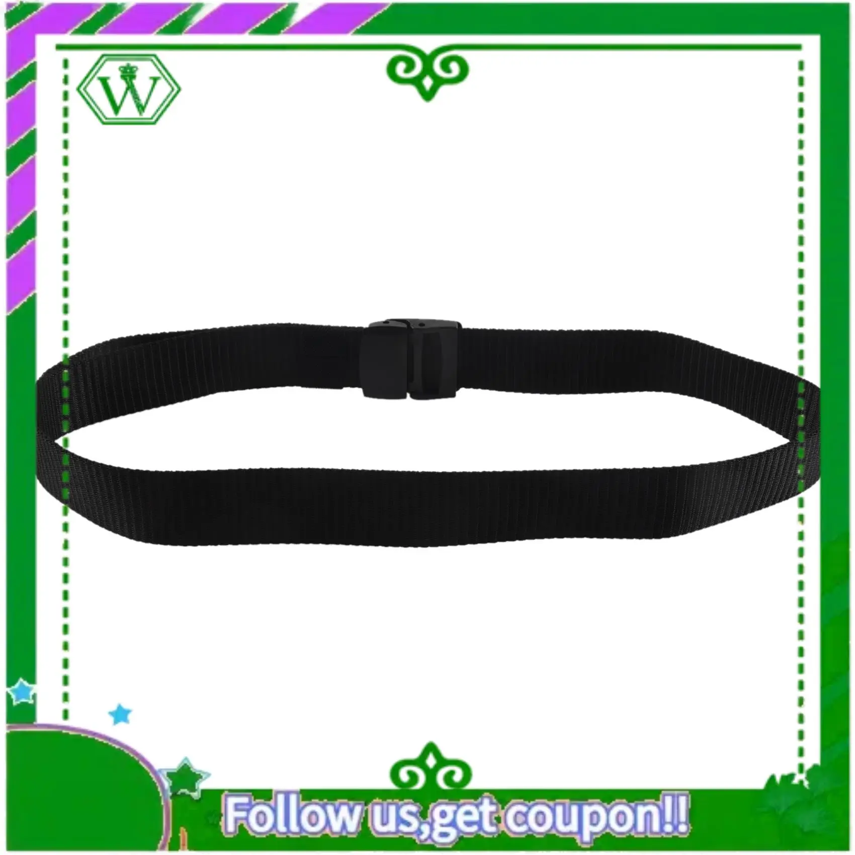 A18P-2X حزام قماش رجالي بري معدني خالٍ من البلاستيك بإبزيم تلقائي #3