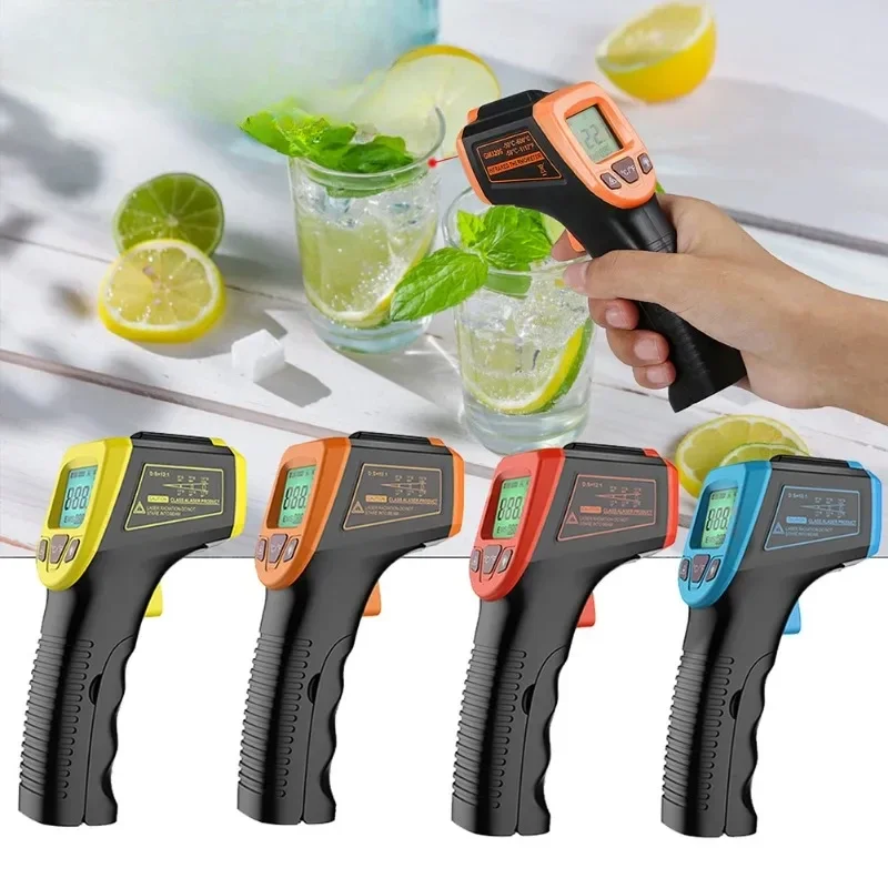 -50~600°C Digital LCD Industrial Electronic Thermometer NonContact Infrared Thermometer Laser Temperature Meter Gun Laser Point