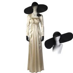 Alcina Dimitrescu Cosplay Costume Evil Village Fantasia Vampire Lady Full Set Halloween Carnival Party Suit