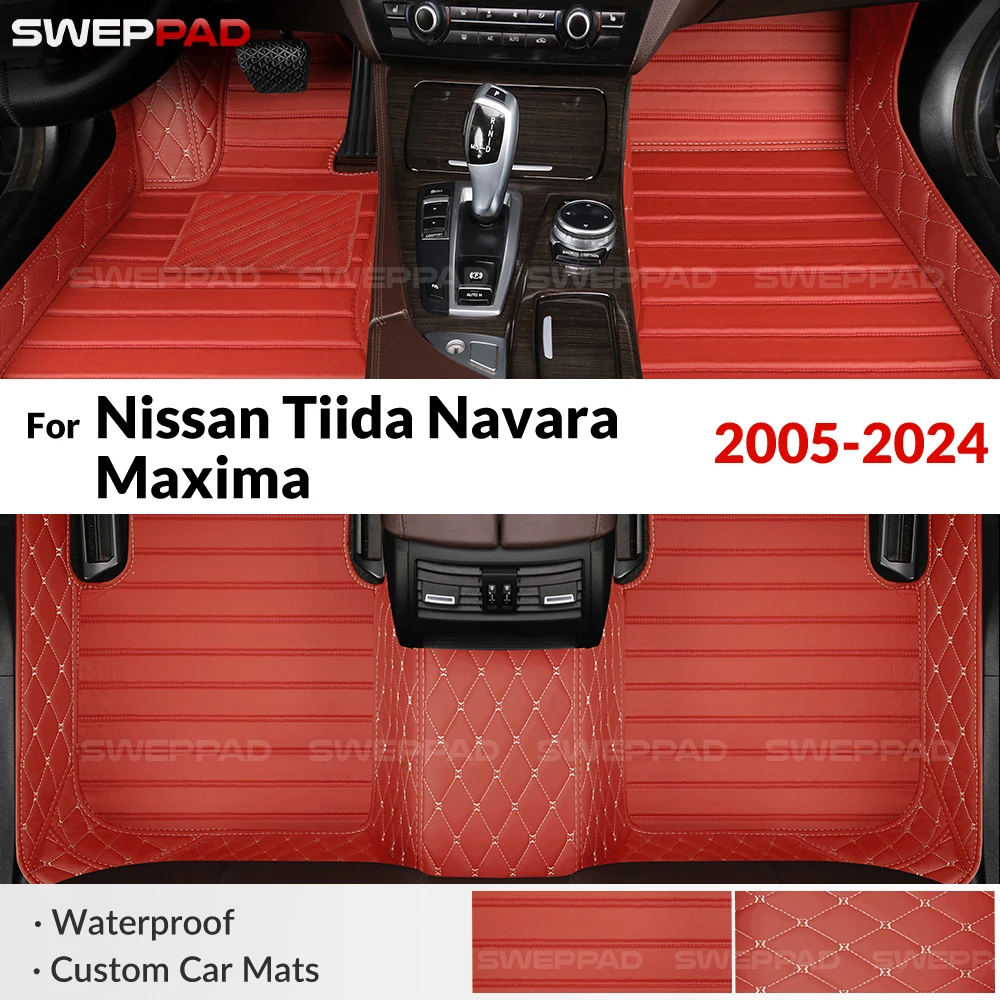 

Для Nissan Tiida Maxima Navara NP300/Frontier D23 2005-2024 автомобильный напольный коврик на заказ, аксессуары для интерьера, защитные