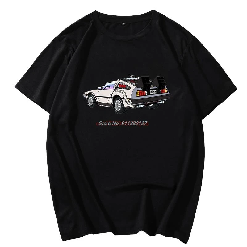 Marty Mcfly Doc Emmett Brown Regreso al futuro octubre Camisetas gráficas unisex Camisetas de manga corta de algodón Camiseta estampada para hombre