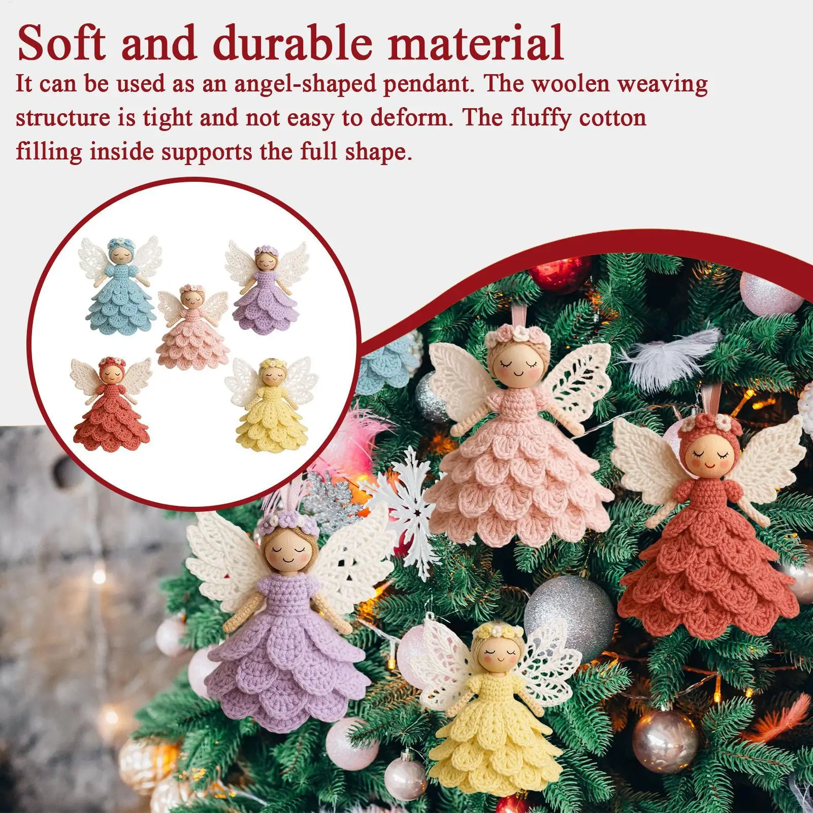 Häkelset für Anfänger, Engelspuppe, Ornament, Strickset, Häkel-Bastelset für Frauen, Männer, Bastler, Enthusiasten, Familienmitglieder