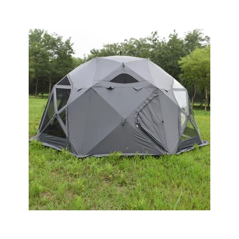 A  Manufacturer's octagonal single tent, field camping, mosquito-proof, quick-opening tent, vinyl octagonal folding round tent