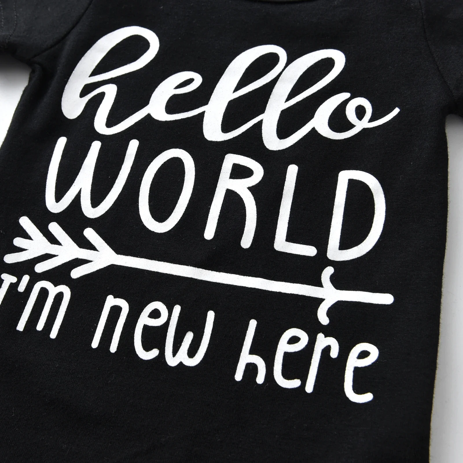 3pcs infant Baby Boys Fashion Clothes Set Cotton Short Sleeve Romper Bodysuit Top with Letter Camo Long Pants Hat Newborn Outfit