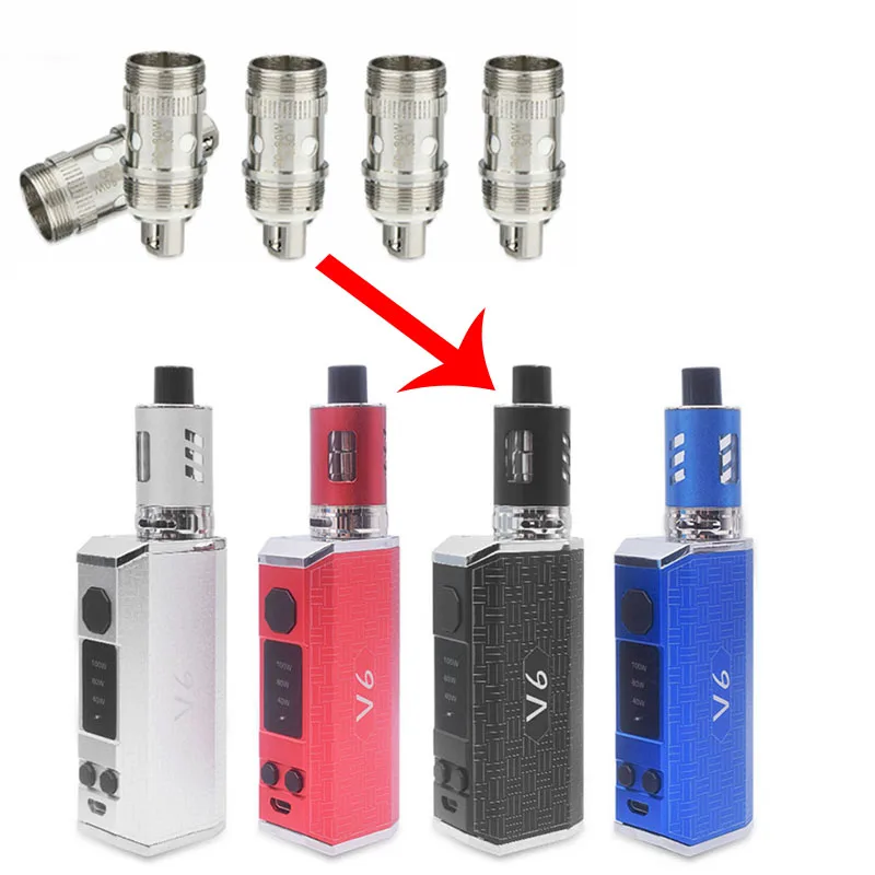 3 Stuks 5 Stks/partij Spoelen Voor V6 100W Vape Kit Elektronische Sigaret Vervangbare Accessoires V6 Verstuiver Tank Spoel Vape Damp