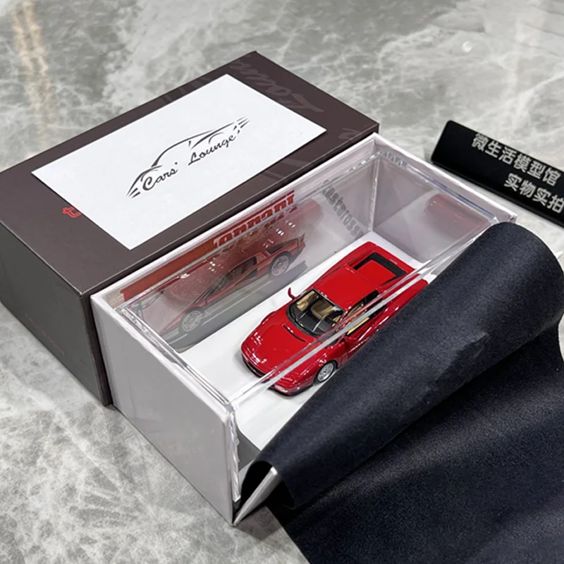 New In Stock CL 1:64 Testarossa Resin Car Model Miniature Diecast Ornaments Testarossa Static Limited Custom Toys Kids Gift