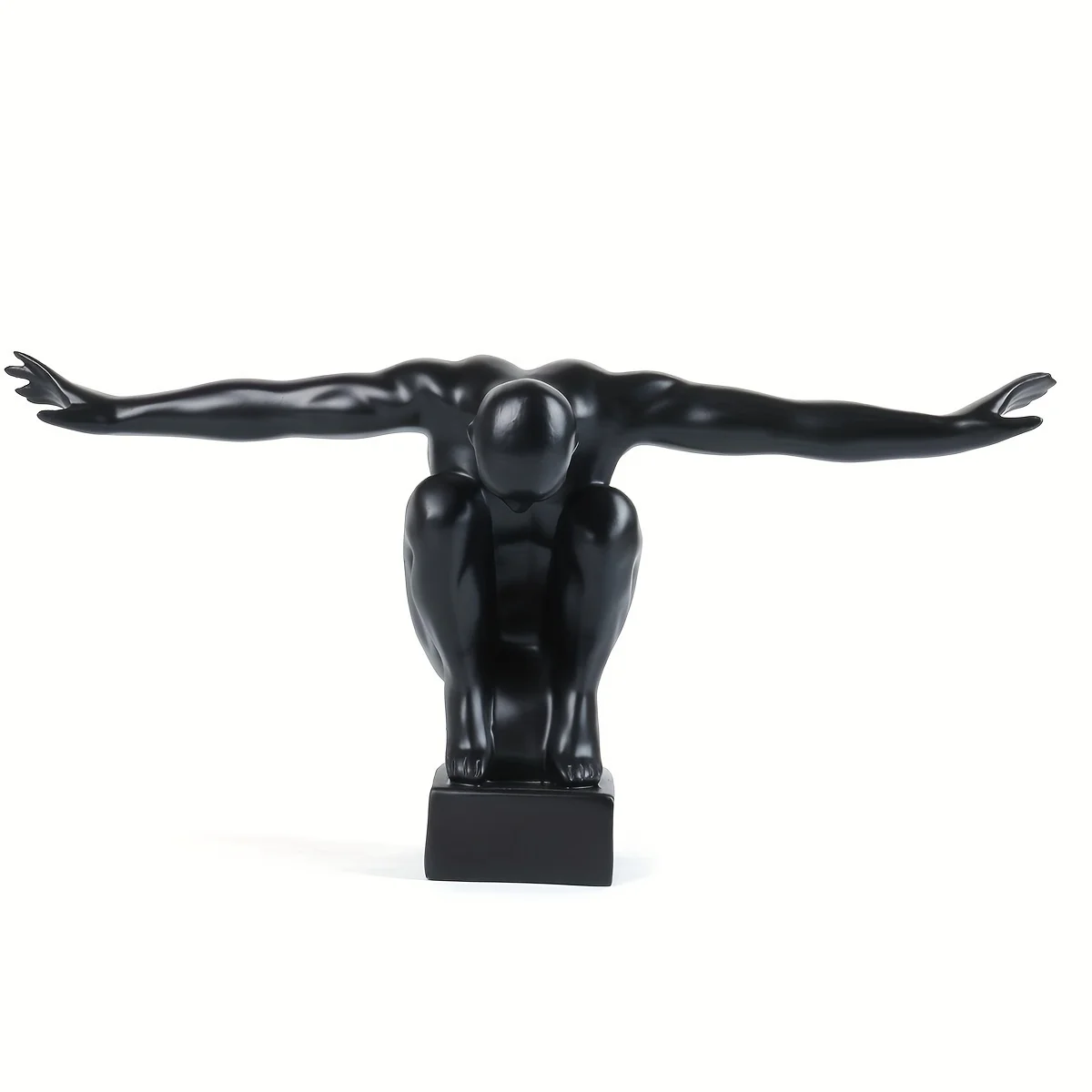 Resin Athlete Sculpture, Dynamic Diver Figurine, Sports Themed Artwork, Versatile Room Decor, Ideal for Various Holidays
