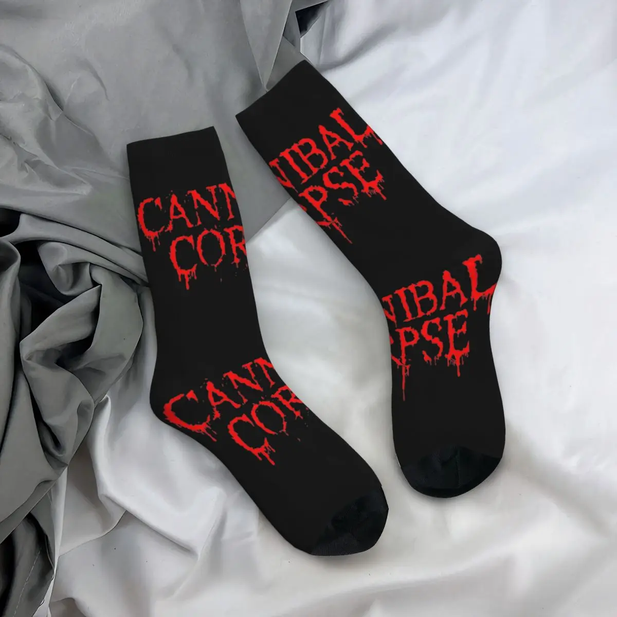 Crazy Design-calcetines de baloncesto Cannibal Corpse para hombre y mujer, medias de poliéster con banda musical, transpirables