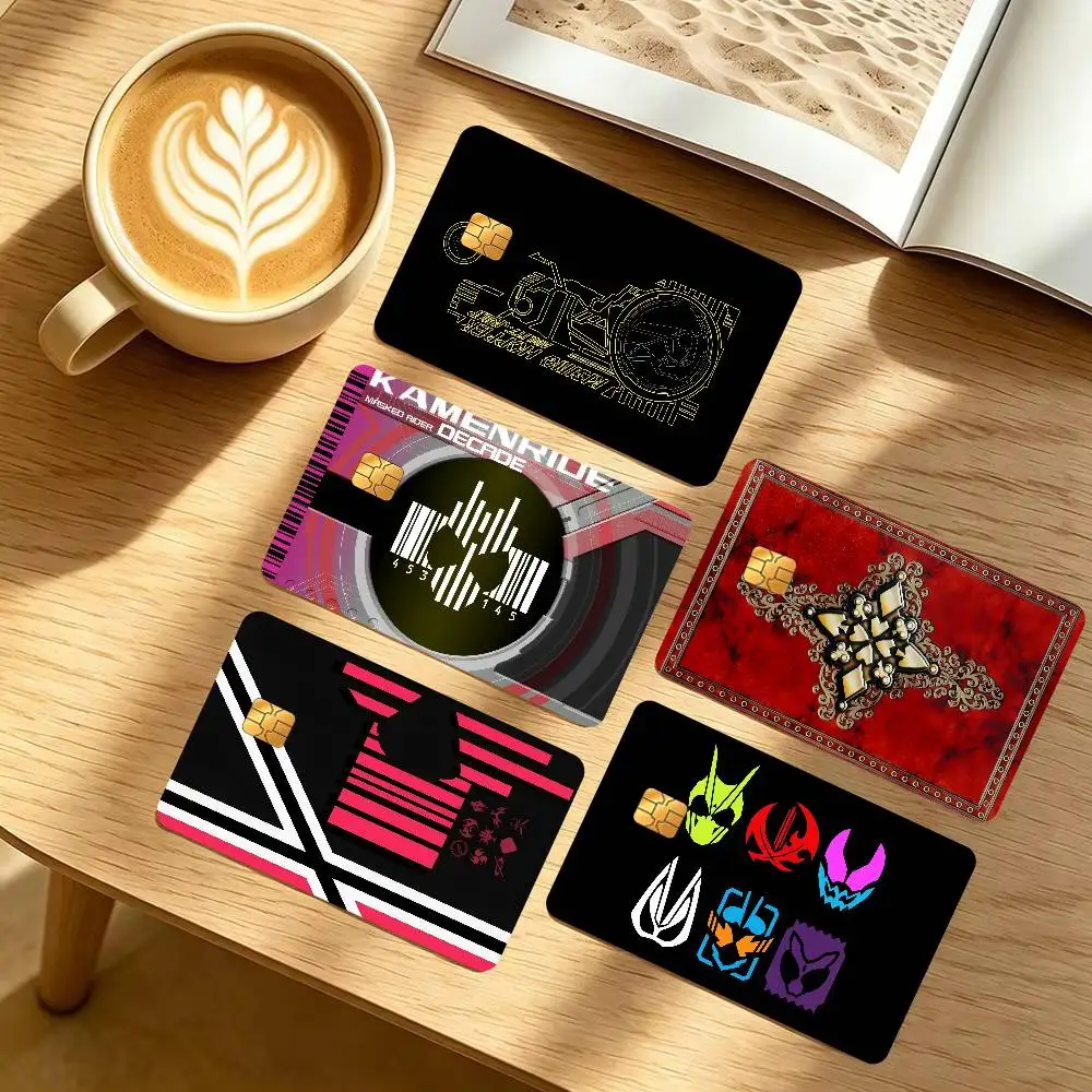 Cool K-Kamen R-Rider Credit   Anime Credit Card Skin Stickers For Bank Card Bus Metro Card Sticker Waterproof Women