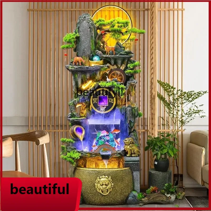 

F132 Flowing water fountain ornament landing office lucky feng shui wheel rockery circulating water landscape