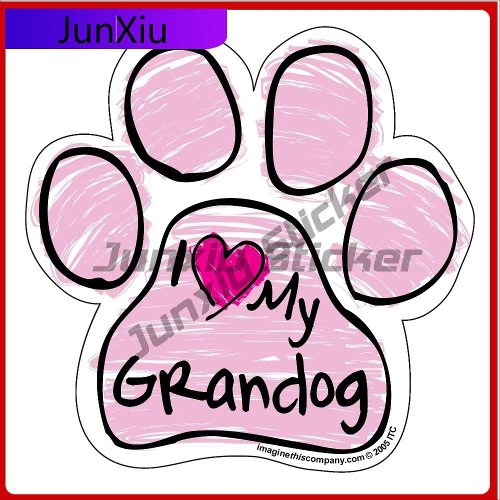 

Grandog Pink Scribble Paw Cool Car Laptop Window Bumper Waterproof Vinyl Decal Accessory Vintage Trendy Cool Unique Vintage