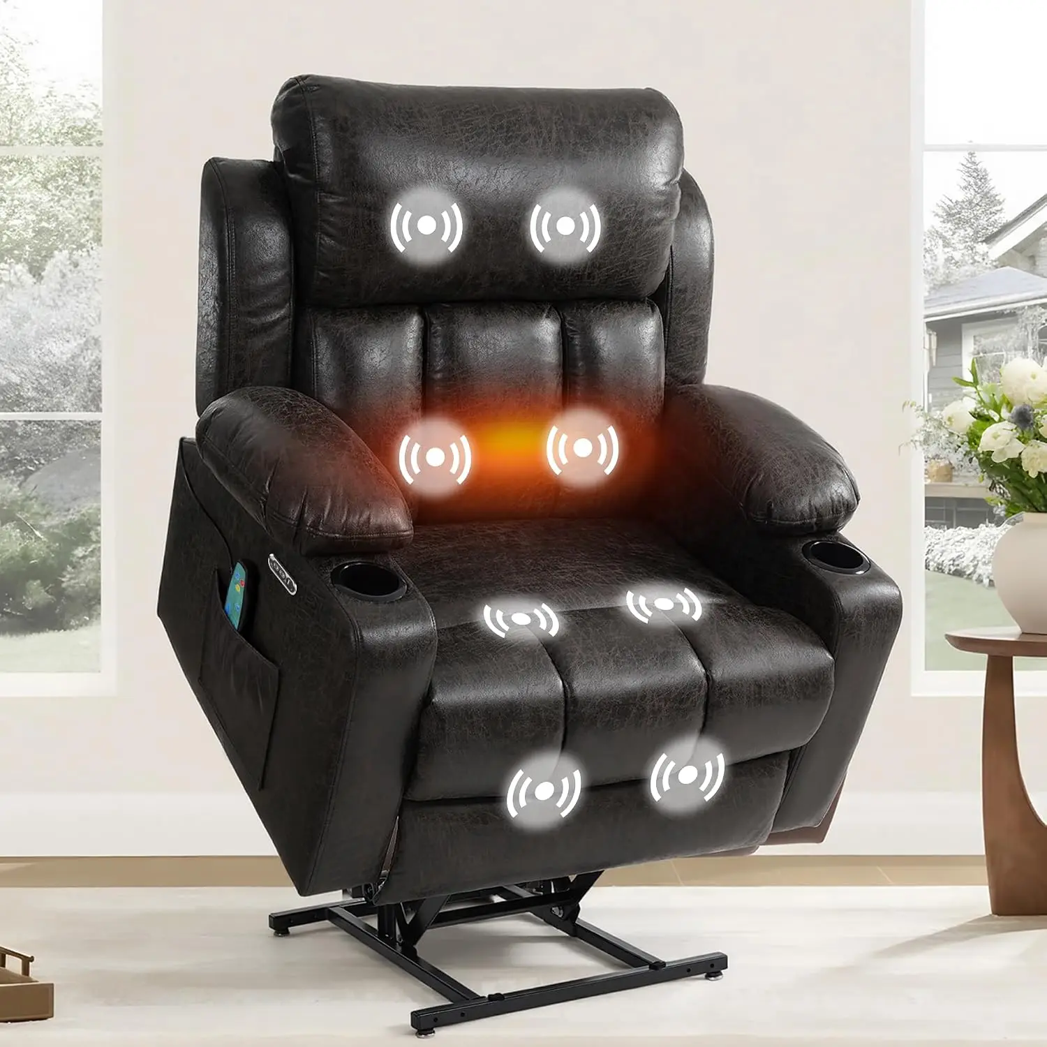 XL31 Oversized Power Lift Recliner for Elderly, Lay Flat, 400Lbs, Custom