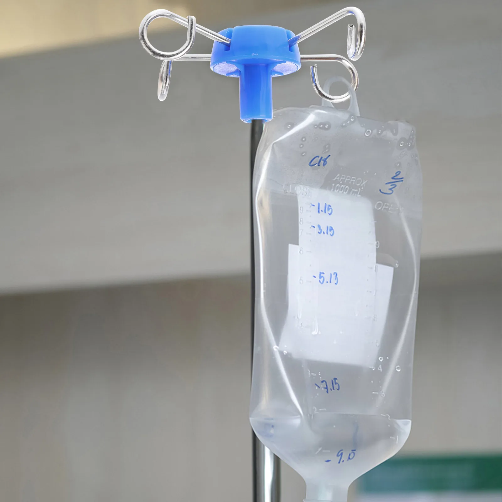 

Blue 4 Hooks for 13mm Hole Portable IV Pole Drip St Accessories Stainless Steel Clinic Infusion St Hook Lightweight Reliable