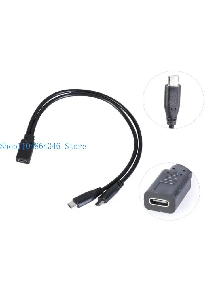 

5asd 2 Port USB Type C Fast Charging Splitter Cable 5V3A for Smartphones and Tablets